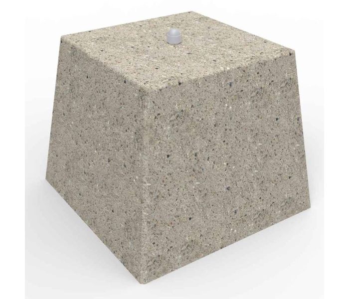 Betonblok 28 cm met schroefdraad M12 + toebehoren